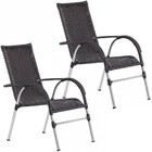 2 Cadeiras Vênus Em Alumínio E Fibra Sintética Para Varanda T