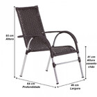 2 Cadeiras Vênus Em Alumínio E Fibra Sintética Para Varanda T