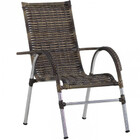 2 Cadeiras Vênus Em Alumínio E Fibra Sintética Para Varanda T