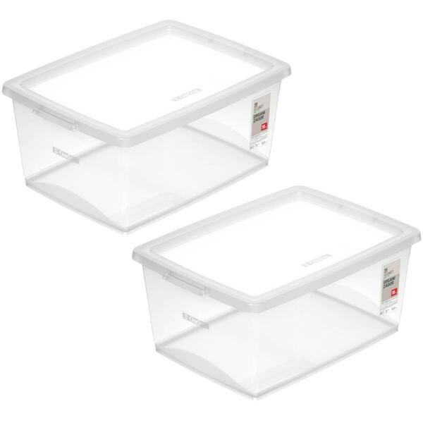 2 Caixas Organizadoras Plástica 15l Com Tampa Ordene My Close