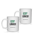 2 Canecas Brancas Personalizadas Eco Logico