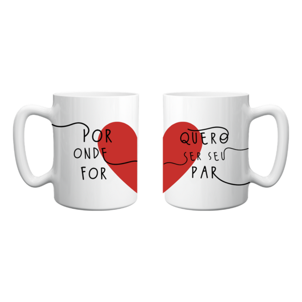 2 Canecas Personalizadas Quero Ser Seu Par