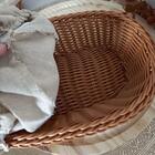 2 Cestinhos Porta Pão Pastel Oval 27x20cm Cesto Plástico Ratt