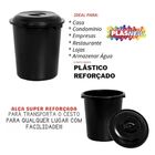 2 Cesto De Lixo Lixeira Fechada Preto 97 E 53 Litros Plasnew