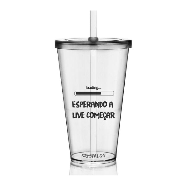2 Copos Com Tampa E Canudo Personalizados Para Live