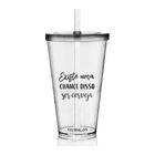 2 Copos Com Tampa E Canudo Personalizados - Tema Cerveja