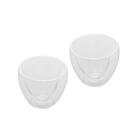 2 Copos De Chá Lyor Parede Dupla Heart Incolor 230ml