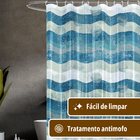 2 Cortina Box Banheiro Antimofo Ganchos 180x180 Pev Es Vr - M