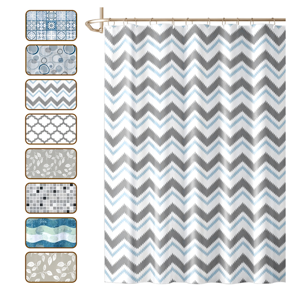 2 Cortina Box Banheiro Antimofo Ganchos 180x180 Pev Es Vr - M