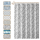 2 Cortina Box Banheiro Antimofo Ganchos 180x180 Pev Es Vr - M