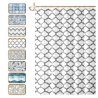 2 Cortina Box Banheiro Antimofo Ganchos 180x180 Pev Es Vr - M