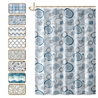 2 Cortina Box Banheiro Antimofo Ganchos 180x180 Pev Es Vr - M