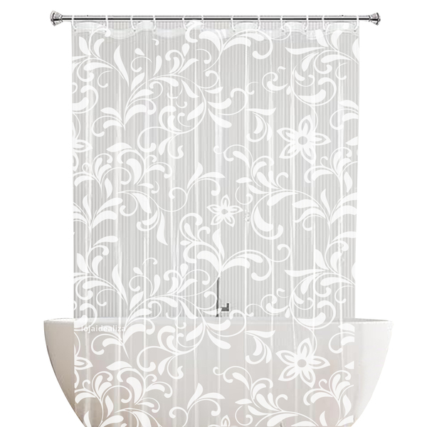 2 Cortina Box Banheiro Pvc Estampada Antimofo Ilhós M2 2,00m