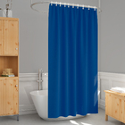 2 Cortina Box Banheiro Pvc Grossa Antimofo Ilhós Az 140x230