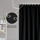 2 Cortina Box Banheiro Pvc Grossa Antimofo Ilhós Pt 140x230