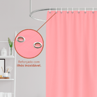 2 Cortina Box Banheiro Pvc Grossa Antimofo Ilhós Ro 140x230