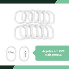 2 Cortina Box Banheiro Pvc Grossa Antimofo Ilhós Vd 140x230