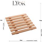 2 Descansos De Panela 17cm Quadrado Bambu Porta Panela Quente