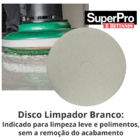 2 Disco Enceradeira Fibra Limpeza Lustrador Branco 410 Betta