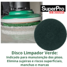 2 Disco Enceradeira Fibra Limpeza Lustrador Verde 410 Betta