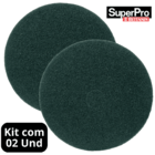 2 Disco Enceradeira Fibra Limpeza Lustrador Verde 410 Betta