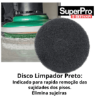 2 Disco Enceradeira Fibra Limpeza Removedor Preto 350m Betta