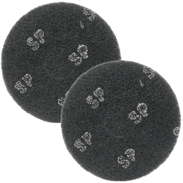 2 Disco Enceradeira Fibra Limpeza Removedor Preto 350m Betta