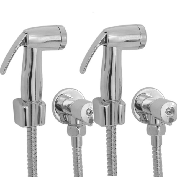 2 Duchas Higiênica Banheiro Registro Metal Completa!