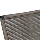 2 Espreguiçadeira Corda Náutica Mesa Garden Tampo Ripado Alum