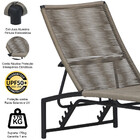 2 Espreguiçadeira Corda Náutica Mesa Garden Tampo Ripado Alum