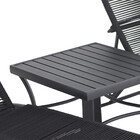 2 Espreguiçadeira Corda Náutica Mesa Garden Tampo Ripado Alum