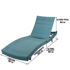 2 Espreguiçadeiras Bona Com 6 Regulagens Em Fibra Sintética,