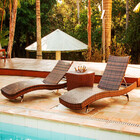 2 Espreguiçadeiras Bona E Mesa Grécia Em Alumínio Com Balde P