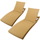 2 Espreguiçadeiras Bona Em Alumínio, Fibra Sintética Com 6 Re