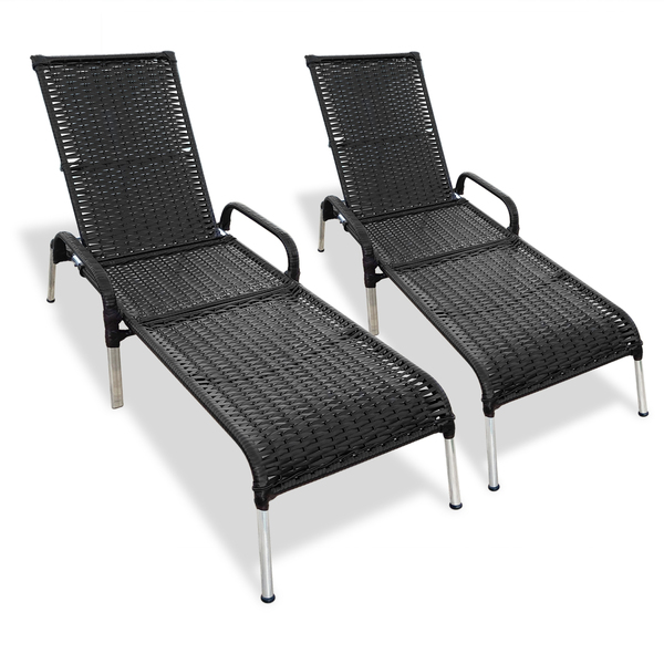 2 Espreguiçadeiras/cadeiras Reclináveis P/ Piscina Madrid Pre