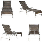 2 Espreguiçadeiras Catar E 1 Mesa Garden Alumínio E Fibra Tra