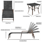 2 Espreguiçadeiras Catar E 2 Mesas Garden Corda Náutica Cor M