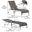 2 Espreguiçadeiras E Mesa Em Alumínio E Fibra Sintética Trama