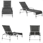 2 Espreguiçadeiras E Mesa Em Alumínio E Fibra Sintética Trama