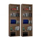 2 Estantes Livreiro Multiuso 4 Prateleiras Luiza Castanho