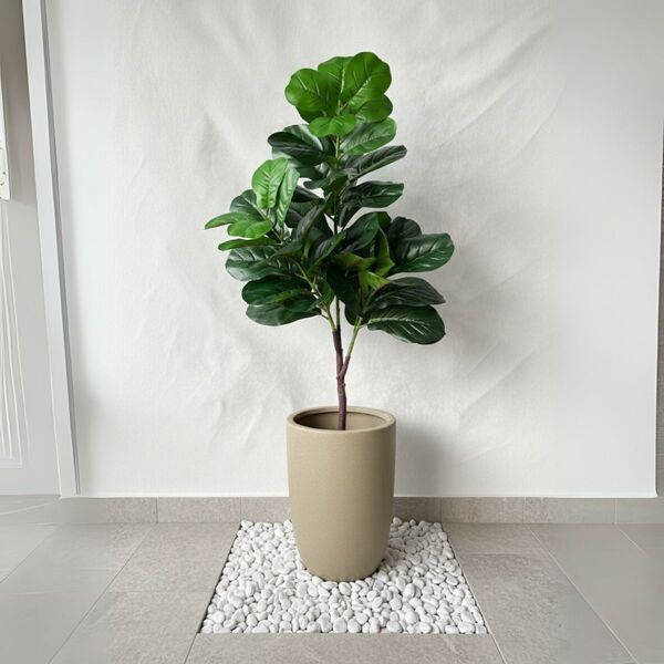 2 Ficus Artificiais Árvore Fícus Lyrata Visual Toque Real, El