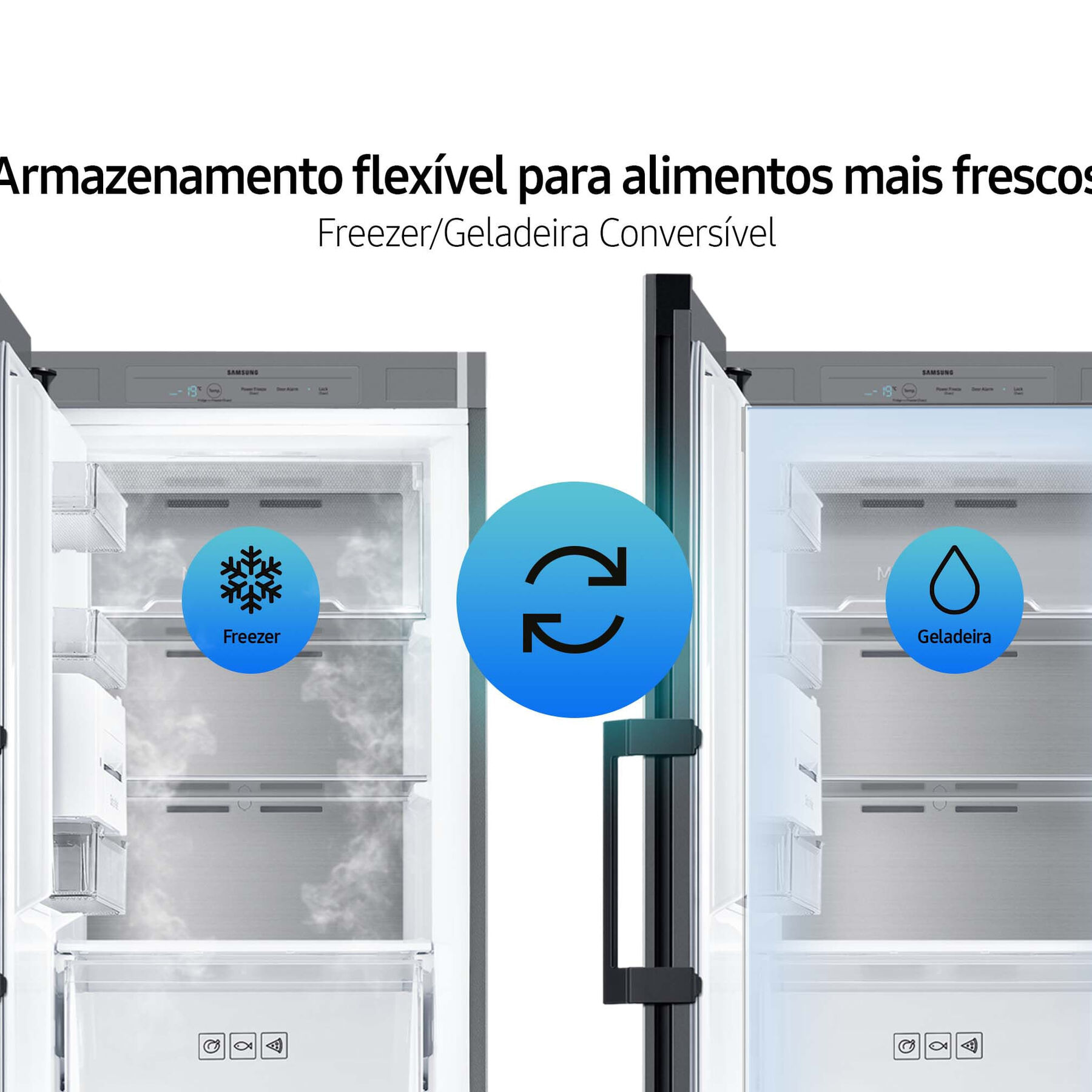 2 Geladeira Samsung Bespoke 1 Porta 315l Side By Side Acabamento