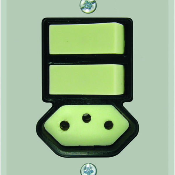 2 Interruptores Simples + Tomada 2p+t 20a Linha Prata Radial