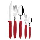 2 Jogos Talheres Faqueiro Tramontina Ipanema 60 Peças Vermelho