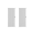 2 Kits Box Frontal De Pvc 185x100cm Sanfonado Bcf Branco