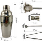 2 Kits De Coqueteleira Inox 5 Peças Barman Bar Bartender Prep
