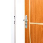 2 Kits Porta De Madeira Decorada 215x65cm Com Batente De Aço