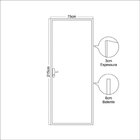 2 Kits Porta De Madeira Decorada 215x75cm Com Batente De Aço