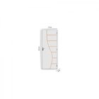 2 Kits Porta De Madeira Decorada 215x75cm Com Batente De Aço