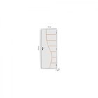 2 Kits Porta De Madeira Decorada 215x75cm Com Batente De Aço